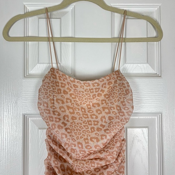 Oh Polly Pink Leopard Mini Dress - Picture 4 of 7